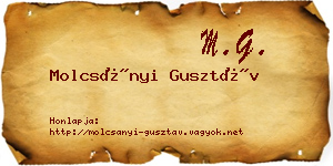 Molcsányi Gusztáv névjegykártya